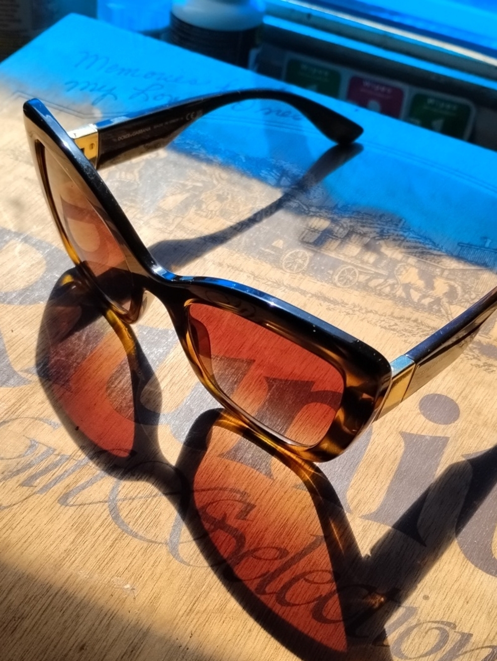 Tortoiseshell Frame Sunglasses with Amber Lenses